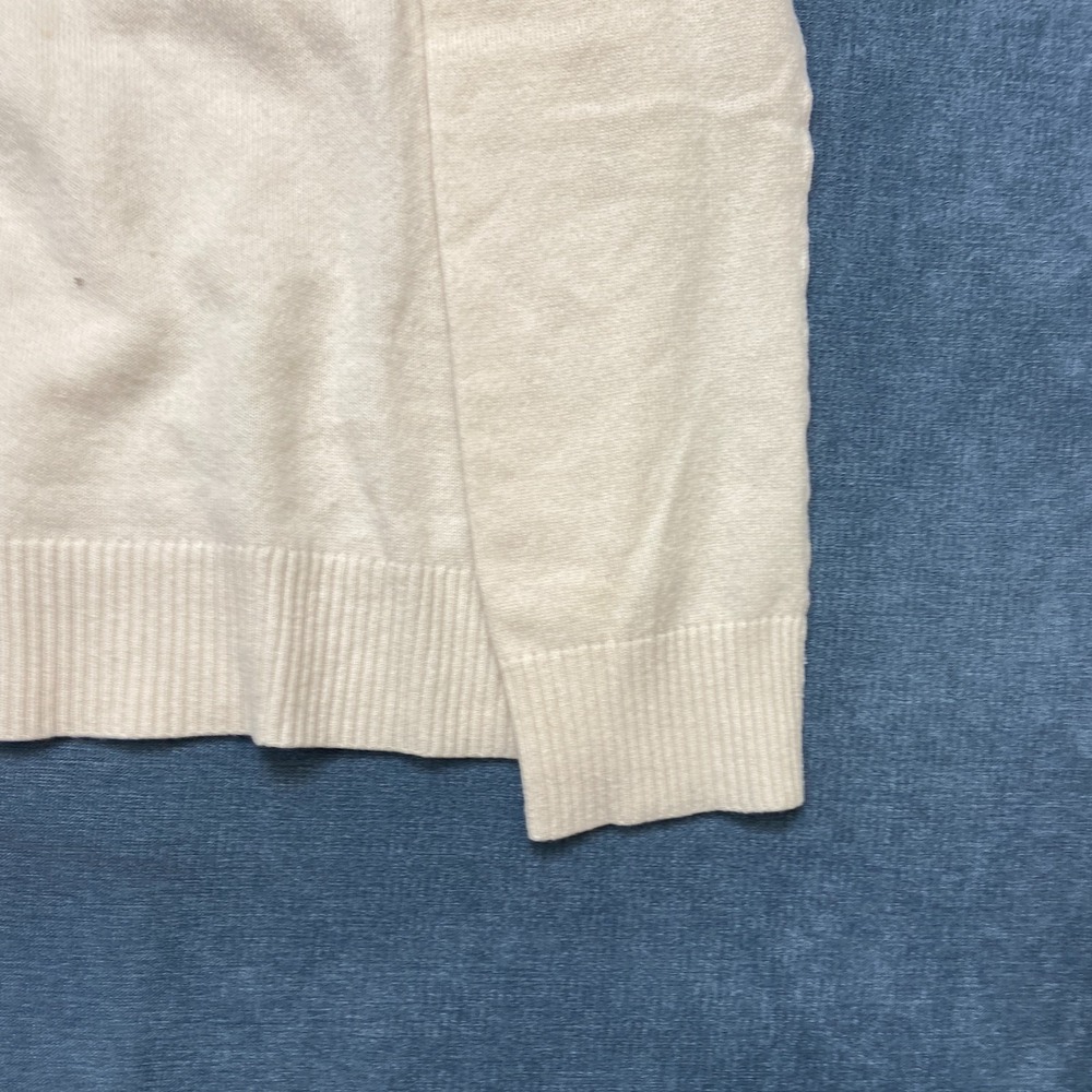 Tomorrowland Tricot Cashmere Sweater Men XS Knitted Off White Crew Neck Pullover - Picture 3 of 13